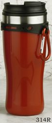 16 oz Red Tumbler with Hang Clip & Screw Lid