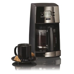 Black Ice Metal Collection 12 Cup Programmable Coffeemaker -  Black