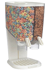 Cereal Dispenser 2 Containers - White