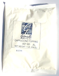 Gabriella Cappuccino-Milk Soluble Topping Case of 12 - 1lb bags