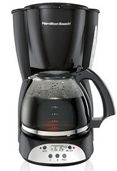 HB 12 Cup Programmable Coffeemaker Black