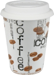 Konitz Coffee Collage Travel Mug w-Lid Set of Two