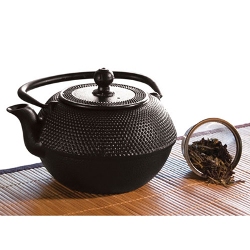 Primula 40 Ounce Cast Iron Teapot Black