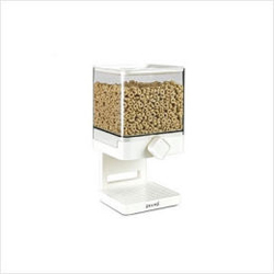 Zevro Compact Cereal Dispenser 17-5 oz Canister - White